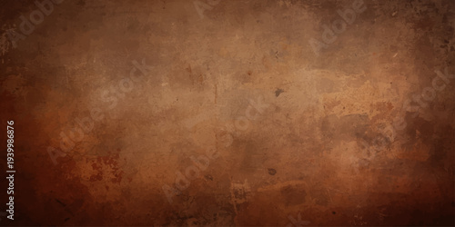 A worn vintage brown grunge wood texture with an aged rough surface and antique parchment pattern creates a blank retro backdrop for old timber wallpaper design