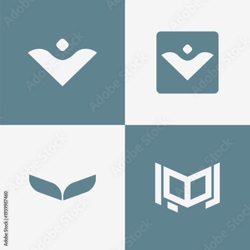 Minimalist Quran Logo Bundle Modern Islamic Book Religion Education Brand Identity Clean Vector Set