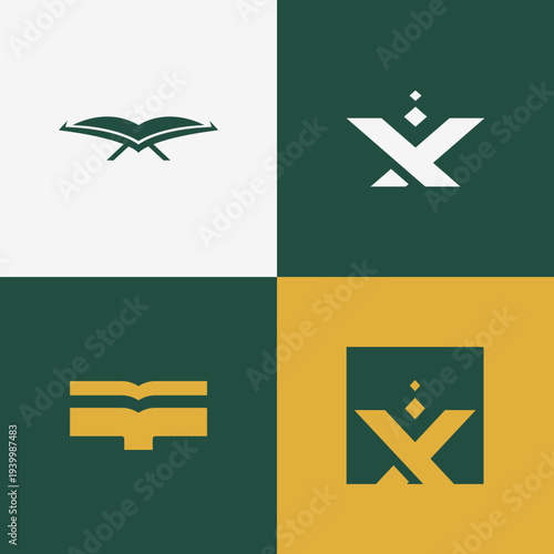 Minimalist Quran Logo Bundle Modern Islamic Book Religion Education Brand Identity Clean Vector Set