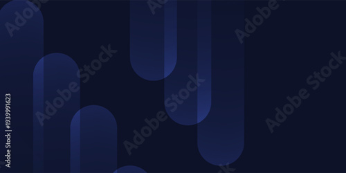 Abstract Navy Blue Geometric Shapes Background with Rounded Vertical Lines.
