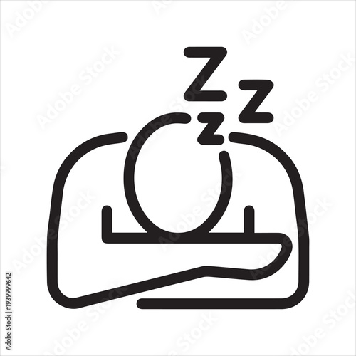 Icon Symptoms Infection, Fatigue Burnout Sleeping Work