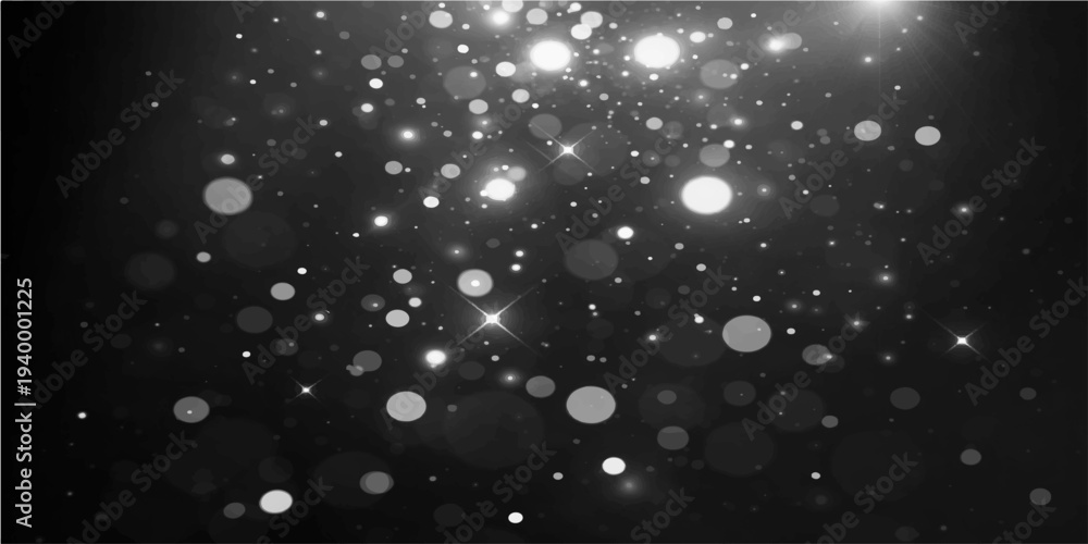 Obraz premium Abstract a mesmerizing display of shimmering bokeh lights dances against a dark backdrop, creating an enchanting visual experience that evokes a sense of magic and wonder. 