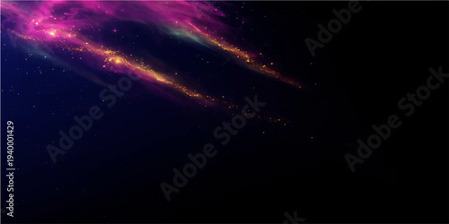 Abstract cosmic art, featuring a celestial, and ethereal display of nebulae, and stellar phenomena against an inky, black canvas.