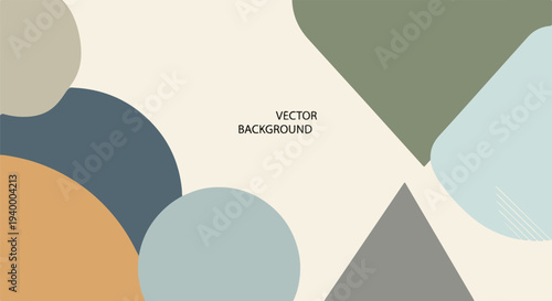 Colorful abstract design with shapes, in a pastel color palette