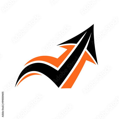 Abstract growth arrow logo, Business success and financial progress concept vector