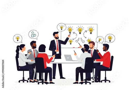 Business Team Meeting with Creative Ideas.