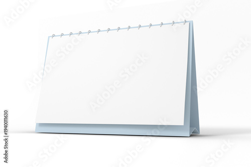 3d render calendar notebook mock up with clean blank for design and advertising, 3d illustration perspective view, 3d rendering on transparent background