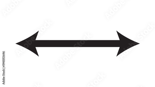 Arrows pointing left and right on a white background, representing opposite directions and comparison