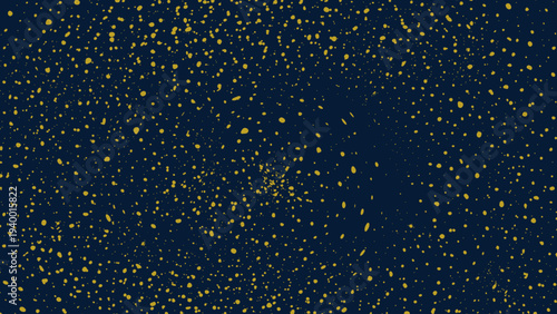 Elegant abstract background featuring golden dots scattered across a dark blue backdrop. Perfect for luxury branding, festive holiday designs, and modern web banners