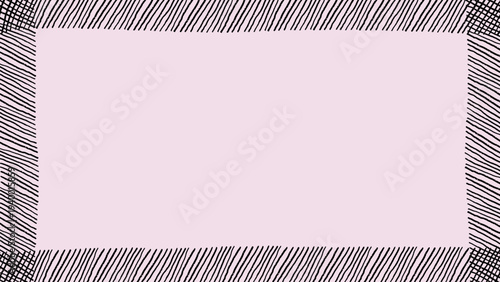 Minimalist pink abstract background with a modern sketchy black border. Perfect frame layout for social media, greeting cards, and creative text space.