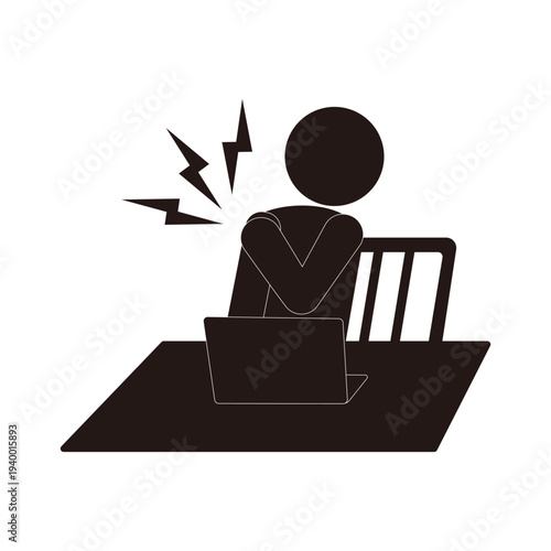 デスクワークで肩が凝った人のアイコン