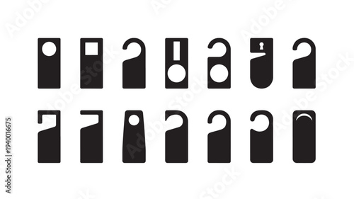 Door hangers various shapes and designs with unique cutouts for hotel rooms and offices for easy display and communication