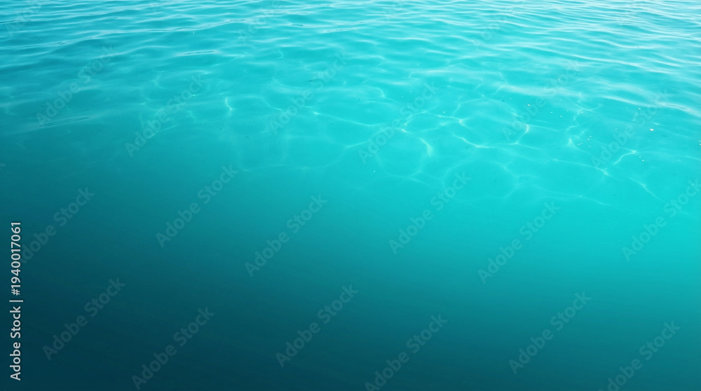 Obraz premium Smooth gradient background from deep ocean teal to bright aqua, vivid tropical surface perfect for resort brand water company or bold lifestyle design