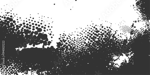 Abstract a black and white dotted pattern, abstracting a world of infinite possibilities for unique design elements and striking graphics.