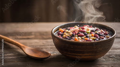Traditional Five Color Bean Healthy Porridge Bowl