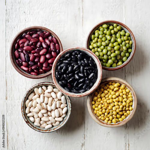 Elegant Five Color Bean Superfood Bowl Arrangement