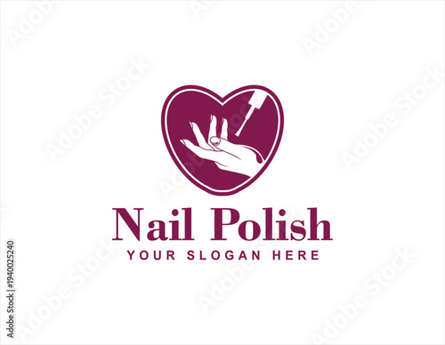nail salon studio logo design vector illustration creative unique style premium logo	