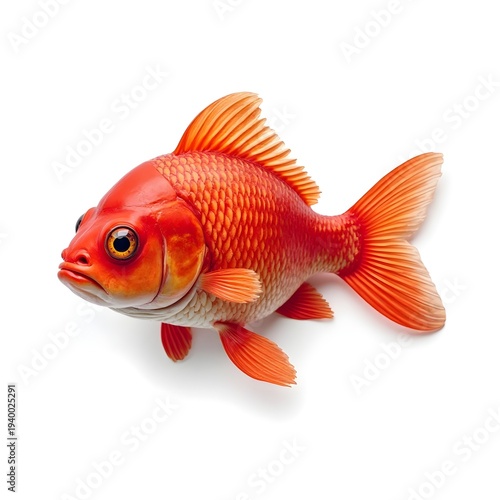 goldfish isolated on white