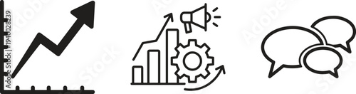 Business Growth and Financial Success Icons