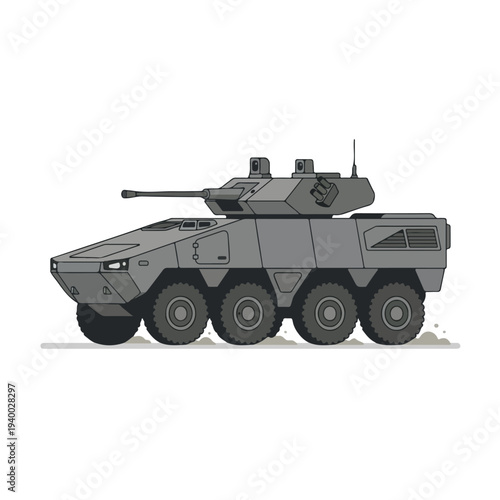 flat vector land war vehicles 9