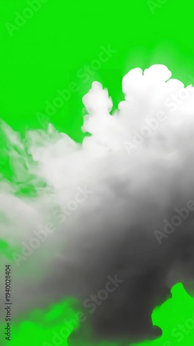 Wallpaper Mural Green Screen moving white fog motion graphics with background scene 4 distortion, overlay, glitch, static noise, scan lines on black background, 4k animated video loop Torontodigital.ca