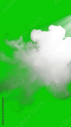 Wallpaper Mural Green Screen moving white fog motion graphics with background scene 3 distortion, overlay, glitch, static noise, scan lines on black background, 4k animated video loop Torontodigital.ca