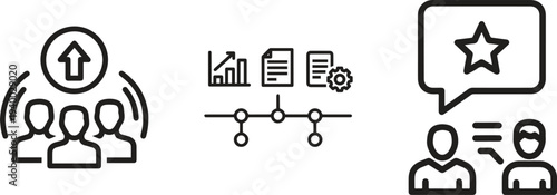 Business Strategy and Creative Planning Icons