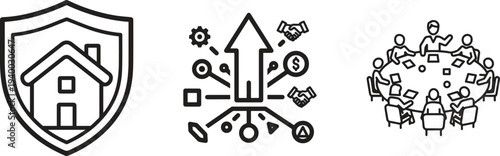 Cyber Security and Data Encryption Icons