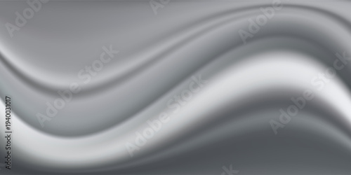 Silver foil background with metal mirror texture. Chrome gradient surface with light gloss simple abstract