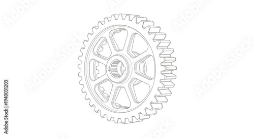 Gear Mechanical Industrial Metal Component.