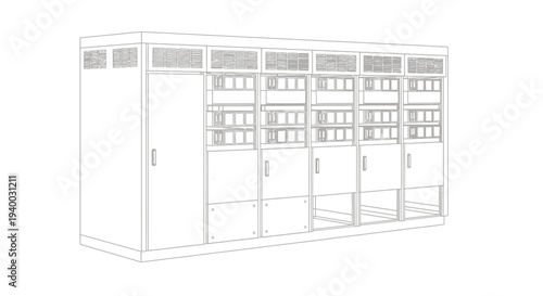 Large Industrial Storage Cabinet Unit.