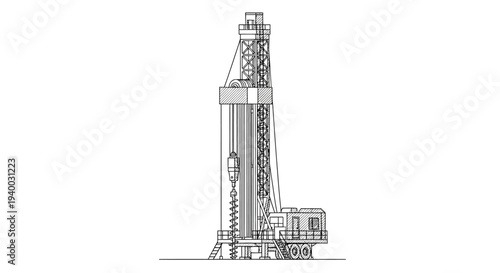 Industrial drilling rig machine equipment.