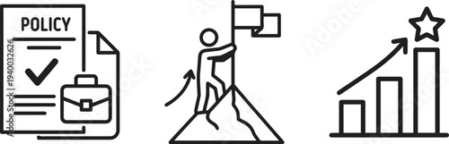 Financial Analytics and Business Report Icons