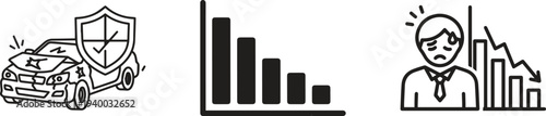 Financial Data Analytics and Statistics Icons