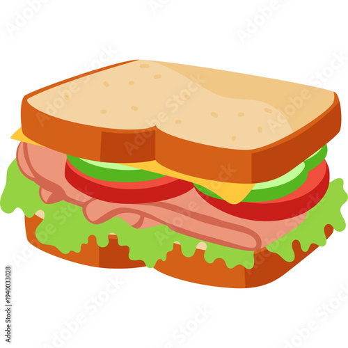 Sandwich Vector Illustration
