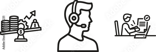 Leadership and Professional Career Development Icons