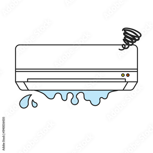 シンプルなイラスト_エアコン故障