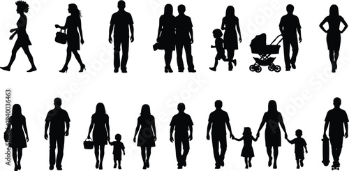 Silhouette of a diverse group of people standing together and proudly waving flags during a peaceful protest, parade, or celebration