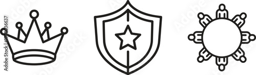 Royal Crown Success and Leadership Icons