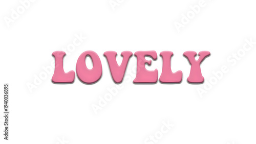 Pink bubble lettering spelling the word 