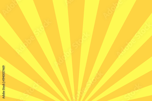 黄色とオレンジのサンバースト背景デザイン