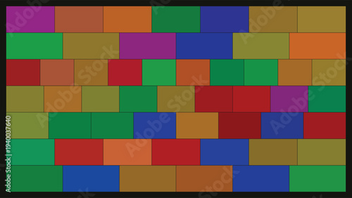 Stained Glass - Mosaic art featuring vibrant colorful tessellation patterns in a modern digital geometric design