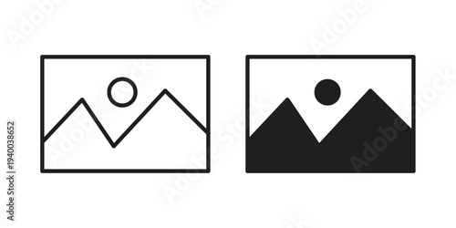Picture icon. set of web icons on white background