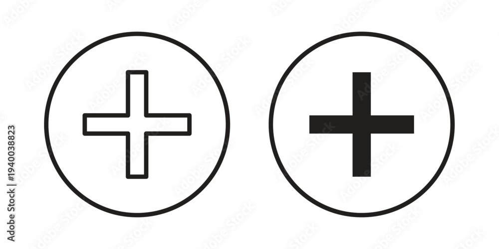 Fototapeta premium Plus icon. set of web icons on white background