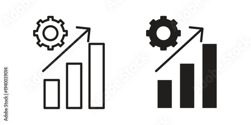 Productivity icon. set of web icons on white background