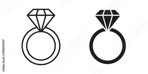 Ring icon. set of web icons on white background