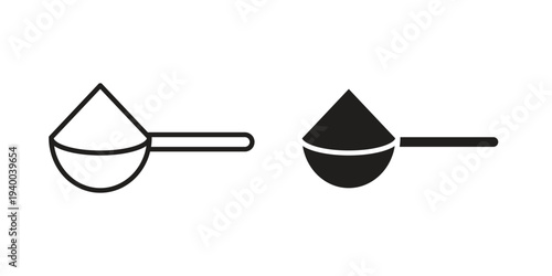 Scoop icon. set of web icons on white background