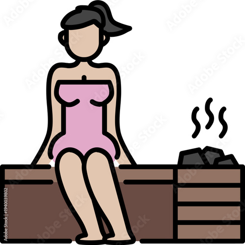 essential oil, aromatherapy, bottle, leaf, peppermint, healthy, diffuse, sauna, bathhouse, sweat bath, steam room, outline, line, icon, illustration