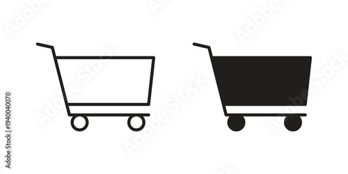 Shopping icon. set of web icons on white background