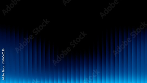 Grainy blue Gradient Glass Lines Effect Black Background Futuristic Cool Glow Soft Waves Animation Vertical Lines Ribbed Texture Gradient Lighting Modern
